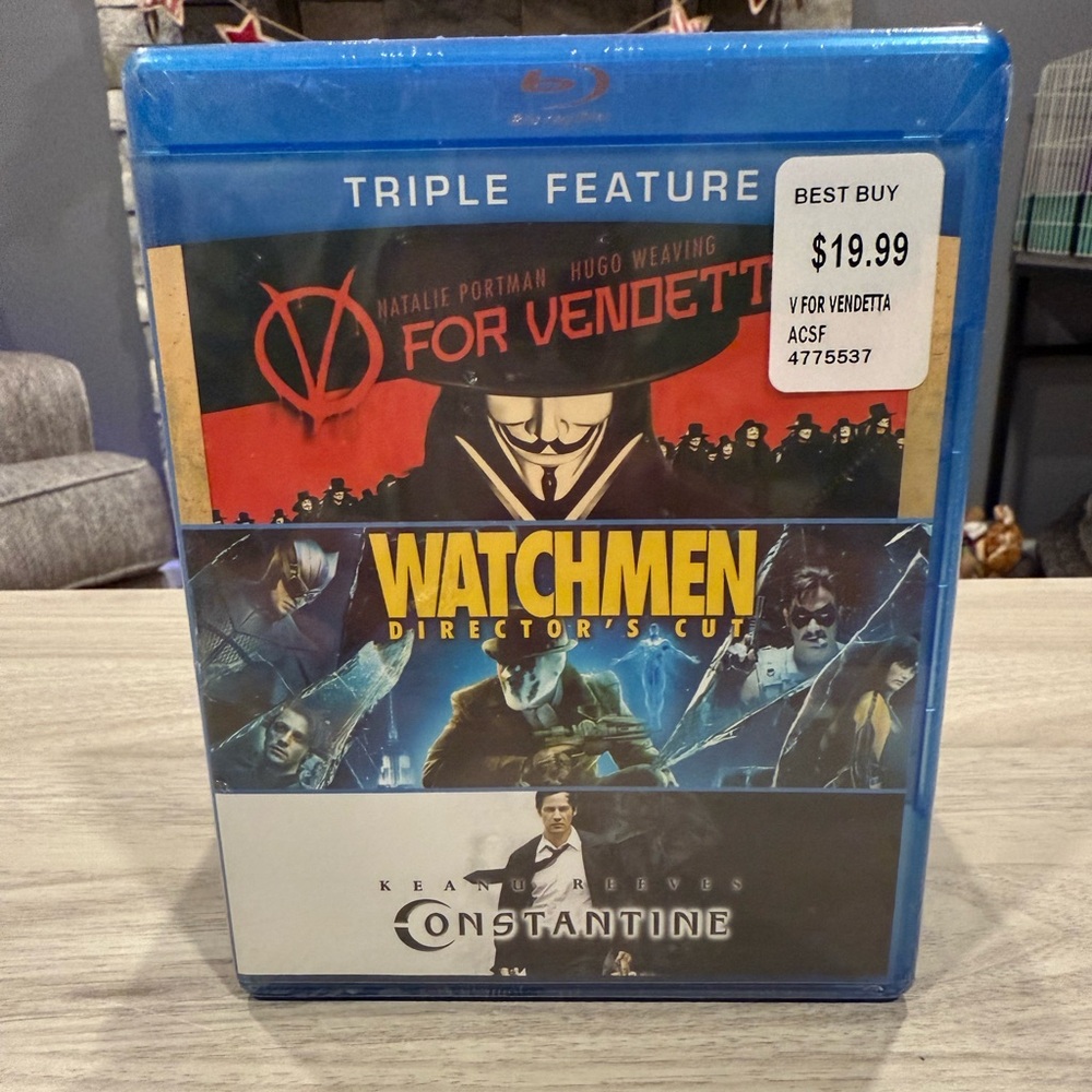 V For Vendetta, Watchmen Director’s Cut and Constantine Triple Feature Blu-ray